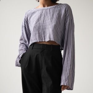 SOLD - Loose Fit Cropped Long Sleeve